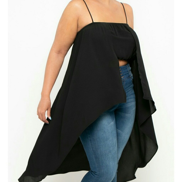 curvy sense Tops - Flowy Crop Top